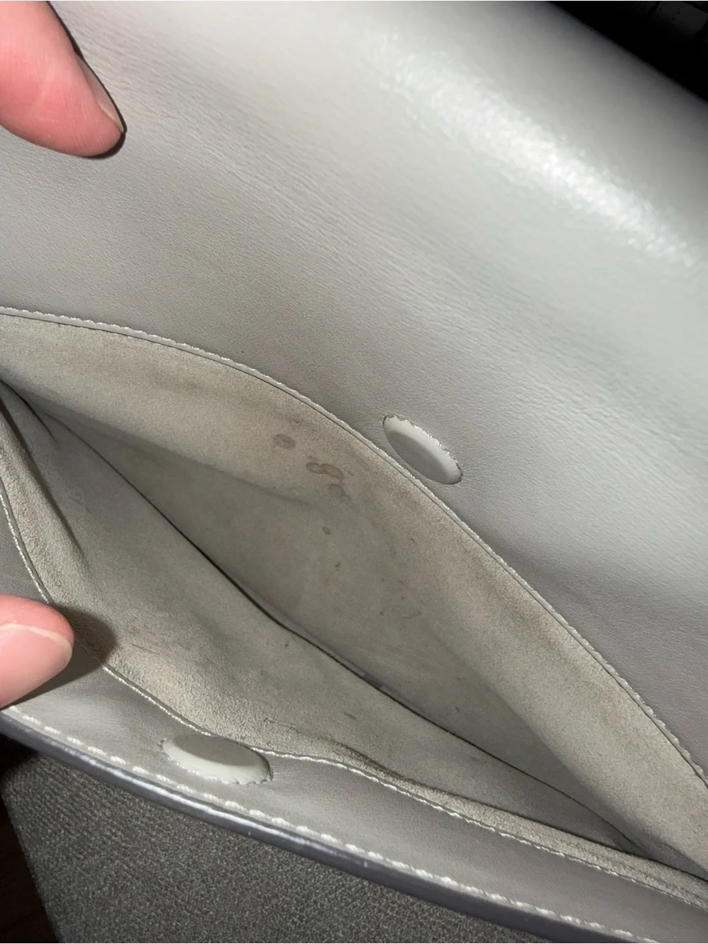 Anya Hindmarch sleek gray